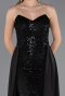 Long Black Beaded Evening Dress ABU6673