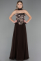 Long Brown Chiffon Evening Dress ABU6665