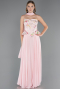 Long Powder Color Chiffon Evening Dress ABU6665