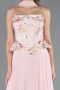 Long Powder Color Chiffon Evening Dress ABU6665