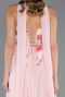 Long Powder Color Chiffon Evening Dress ABU6665