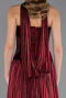 Long Burgundy Chiffon Prom Gown ABU6666