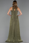 Long Olive Drab Chiffon Prom Gown ABU6666