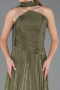 Long Olive Drab Chiffon Prom Gown ABU6666