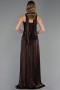 Long Brown Chiffon Prom Gown ABU6666