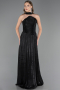 Long Black Chiffon Prom Gown ABU6666