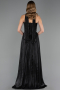 Long Black Chiffon Prom Gown ABU6666