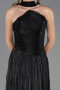 Long Black Chiffon Prom Gown ABU6666