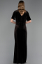 Long Brown Velvet Velvet Oversized Evening Dress ABU4317