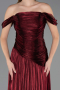Long Burgundy Chiffon Prom Gown ABU6674