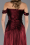 Long Burgundy Chiffon Prom Gown ABU6674