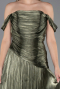 Long Olive Drab Chiffon Prom Gown ABU6674