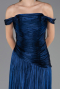 Long Navy Blue Chiffon Prom Gown ABU6674