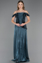 Long Oil Green Chiffon Prom Gown ABU6674