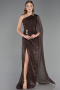 Long Brown Chiffon Evening Dress ABU6675