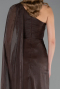 Long Brown Chiffon Evening Dress ABU6675
