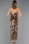 Long Copper Scaly Evening Dress ABU6676