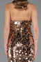 Long Copper Scaly Evening Dress ABU6676