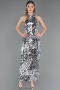 Long Silver Scaly Evening Dress ABU6676