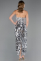 Long Silver Scaly Evening Dress ABU6676