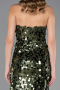 Long Olive Drab Scaly Evening Dress ABU6676