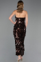 Long Brown Scaly Evening Dress ABU6676