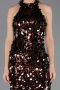 Long Brown Scaly Evening Dress ABU6676