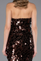 Long Brown Scaly Evening Dress ABU6676