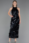 Long Navy Blue Scaly Evening Dress ABU6676