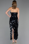Long Navy Blue Scaly Evening Dress ABU6676