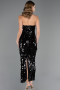 Long Black Scaly Evening Dress ABU6676