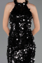Long Black Scaly Evening Dress ABU6676