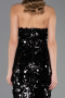 Long Black Scaly Evening Dress ABU6676