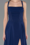 Long Navy Blue Chiffon Prom Gown ABU6677