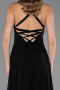 Long Black Chiffon Prom Gown ABU6677