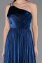 Long Navy Blue Chiffon Prom Gown ABU6678