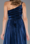 Long Navy Blue Chiffon Prom Gown ABU6678