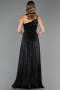 Long Black Chiffon Prom Gown ABU6678