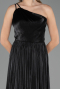 Long Black Chiffon Prom Gown ABU6678