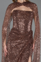 Long Copper Beaded Evening Dress ABU6679