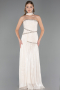 Long Beige Chiffon Evening Dress ABU6681