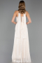 Long Beige Chiffon Evening Dress ABU6681