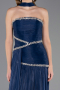 Long Navy Blue Chiffon Evening Dress ABU6681