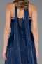Long Navy Blue Chiffon Evening Dress ABU6681