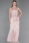 Long Powder Color Chiffon Evening Dress ABU6681
