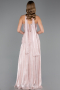 Long Powder Color Chiffon Evening Dress ABU6681