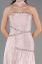 Long Powder Color Chiffon Evening Dress ABU6681