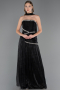 Long Black Chiffon Evening Dress ABU6681