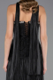 Long Black Chiffon Evening Dress ABU6681