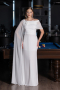 Long White Chiffon Evening Dress ABU5418